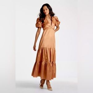 SACHIN & BABI
Paloma tiered shantung midi dress sz8